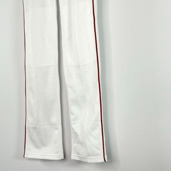Mizuno Youth Select White Piped Baseball Pants Red Piping Straight Leg - Kids US - Picture 2 of 11